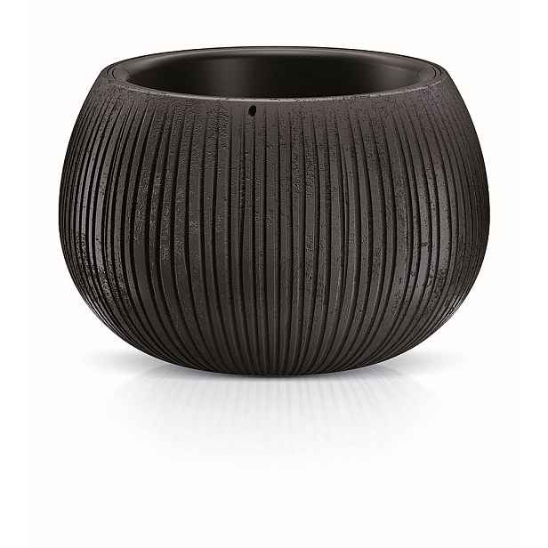 Prosperplast Obal na květináč s vkladem Bowl černý, varianta 18 cm