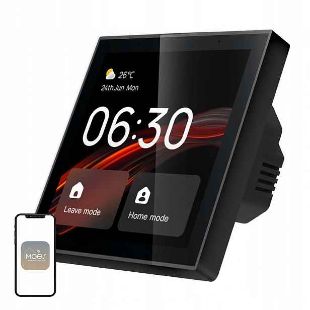 Ovládací panel Moes Ccp-ty-ln Dotykový LCD displej 4 Wi-Fi brána Zigbee