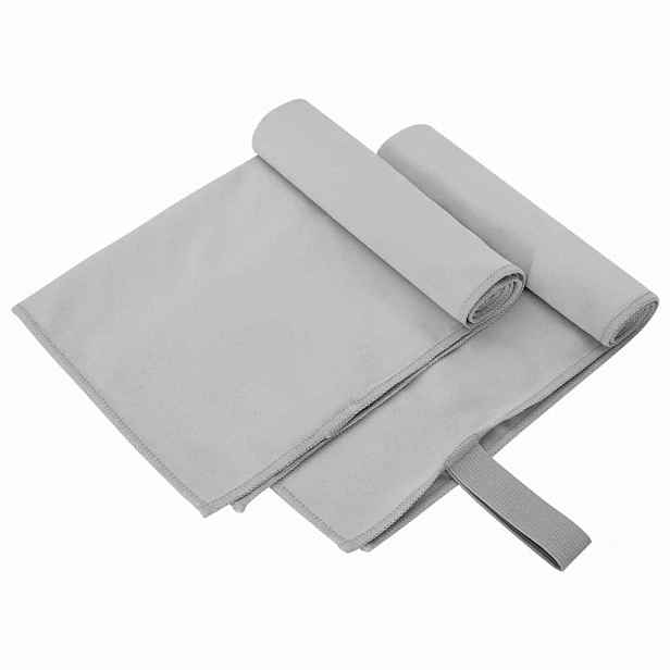 vidaXL Sportovní osušky 2 ks Šedá 50 x 30 cm Polyester a polyamid