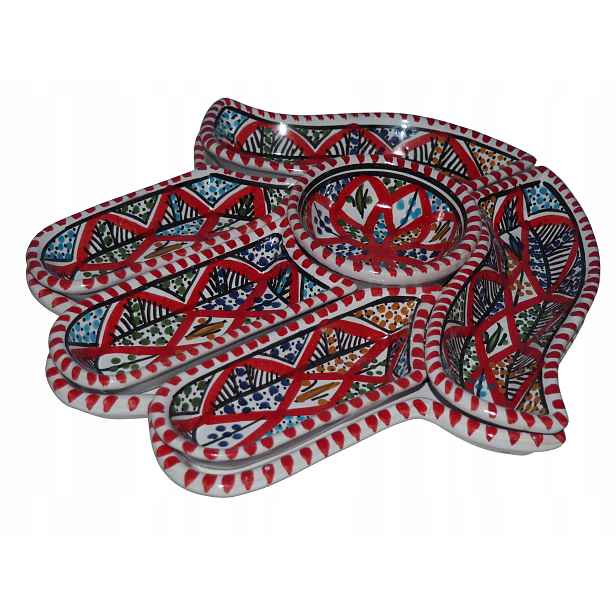 Meze Set pro Mezze Meze Fatima Maroko Tunisko Hamsa