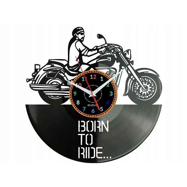 Biker Born je nápad na Dárek Nástěnná Dekorace z vinylové desky