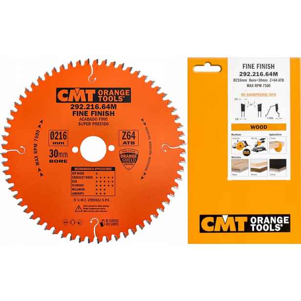 Cmt Pila kotoučová ponorná 216x20x2,8/1,8/64z 292.216.64M