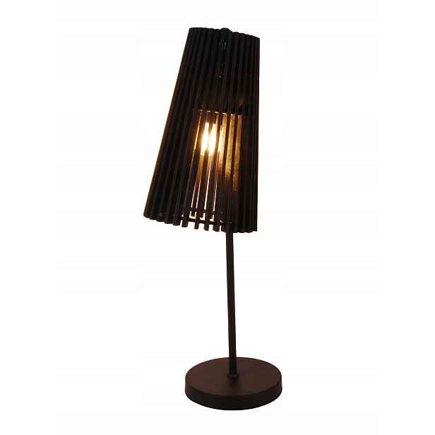 Dřevěná stojící stolní lampa Pion Skandinávská