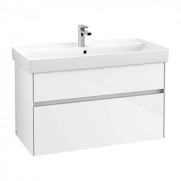 Villeroy & Boch Collaro - Umyvadlová skříňka, 95x55x44 cm, 2 zásuvky, Glossy White C01100DH