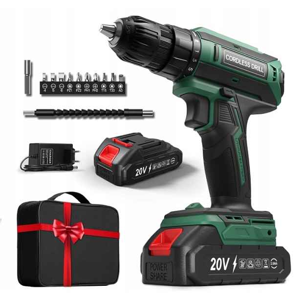 Vrtačka Fahefana 20V 42Nm Led 2-Speed Cordless Drill 25+1