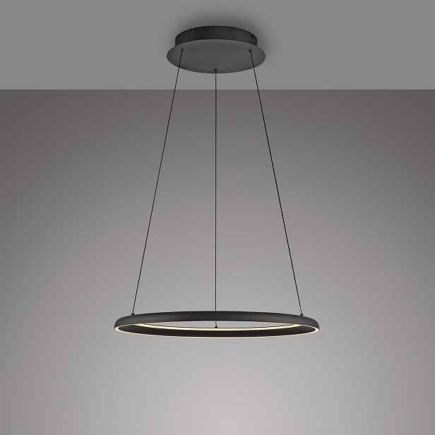 Závěsná Led lampa Quillo kulatá, stmívatelná, zvedací Paul Neuhaus 60 cm