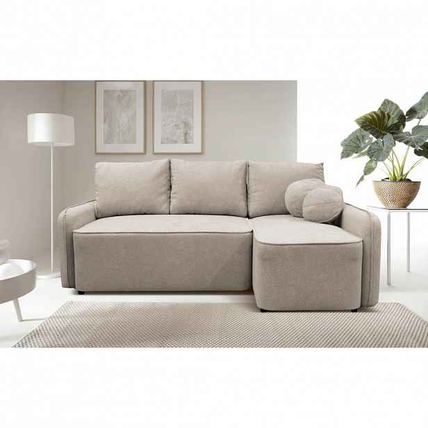 MID.YOU ROHOVÁ SEDAČKA, textil, šedohnědá
