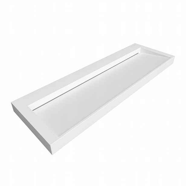 Umyvadlo Veloria Solid Surface Coco White/Bílá s lineárním odtokem 140 cm