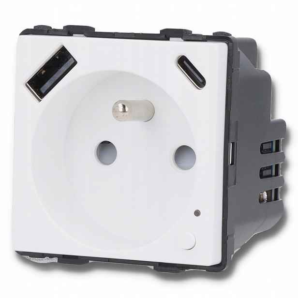 Zásuvka s kolíkem pro měření energie ZigBee Tuya Usb A+c bílá DC Smart Home