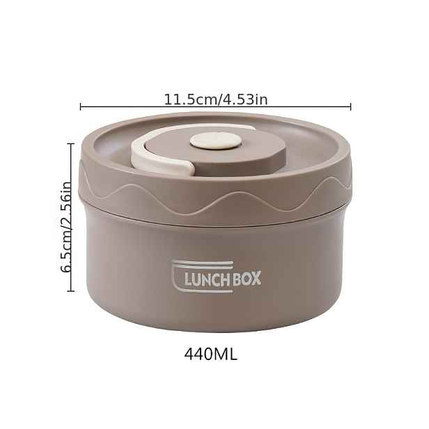 TEMU 440ml/600ml Krabička na oběd, Nerezová ocel, Vhodná do mikrovlnné trouby, Domácí nezbytnost, Bento box, Izolovaná nádoba na jídlo, Odnímatelný a