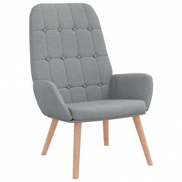 vidaXL Relaxační židle světle šedá textil