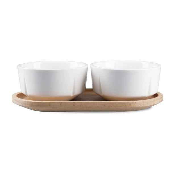 Bílé/v přírodní barvě porcelánové/dřevěné servírovací misky v sadě 3 ks Grand Cru – Rosendahl