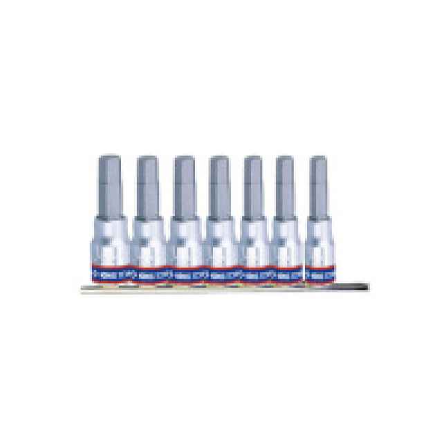 Hlavice 1/4" INBUS "H" 7dílná sada King Tony 2127PR