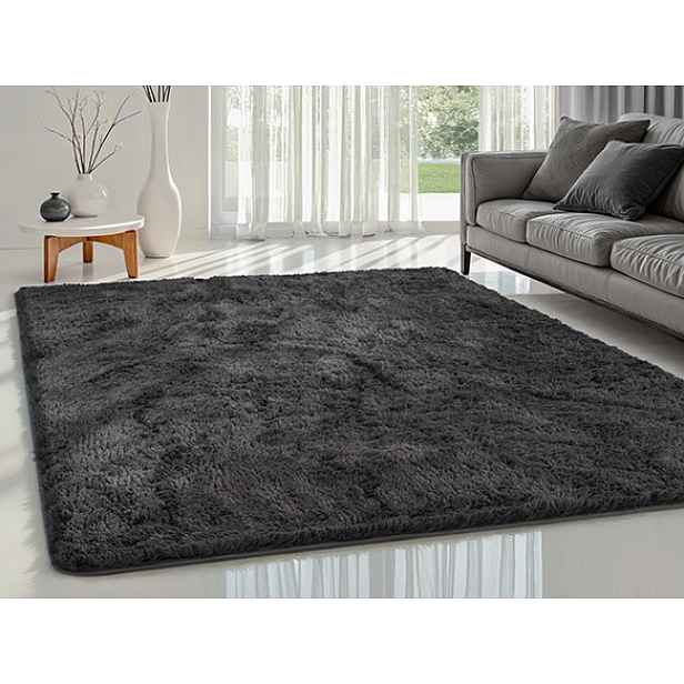 Koberec Fluffy Shaggy 80x150 cm, antracitový