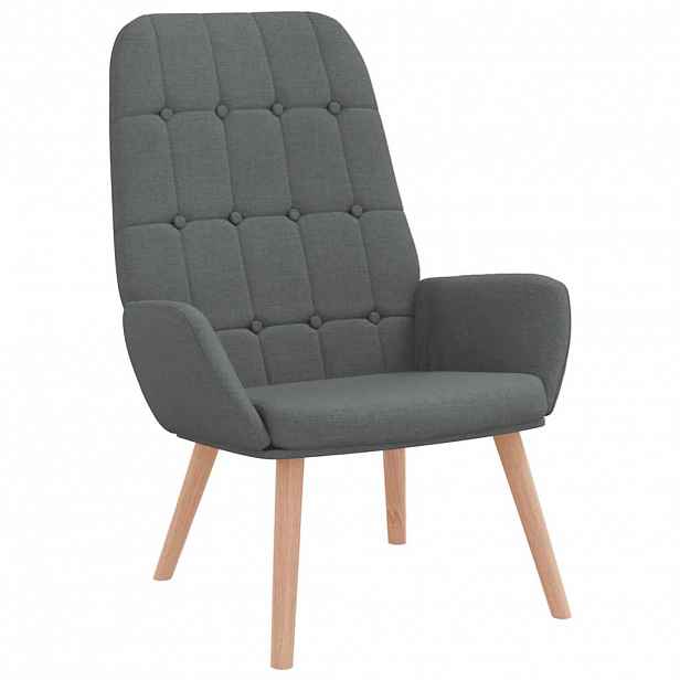 vidaXL Relaxační židle tmavě šedá textil