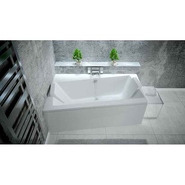 BESCO Olsen Spa  ASTI VANAST15P+OLVPINOZ - Asymetrická vana ASTI