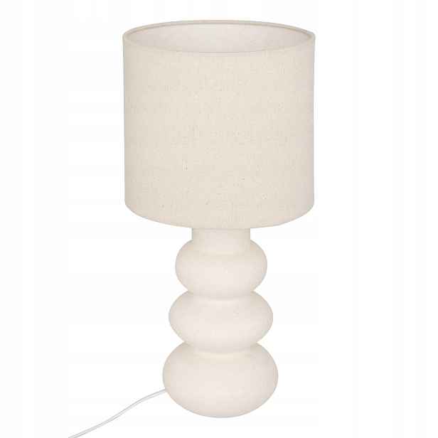 Keramická Stolní Lampa Ø20x42 CM Bílá Do Obývacího Pokoje Na Stůl Závit E14