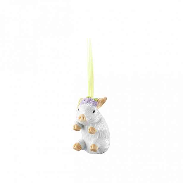 Rosenthal Velikonoční závěsná dekorace selátko s květy, 5,5 cm 02360-726051-26676