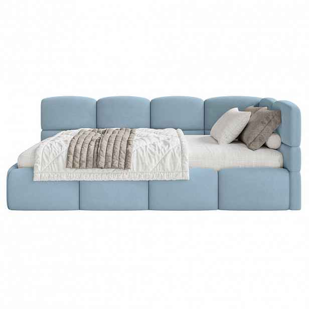 Selsey POSTEL PRO MLÁDEŽ Cloudy světle modrá 120 cm, velur Easy-Clean
