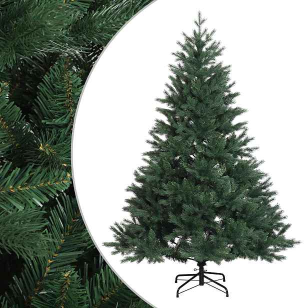 vidaXL Umělý Skládací Vánoční Strom 210 cm PVC a kov Zelená
