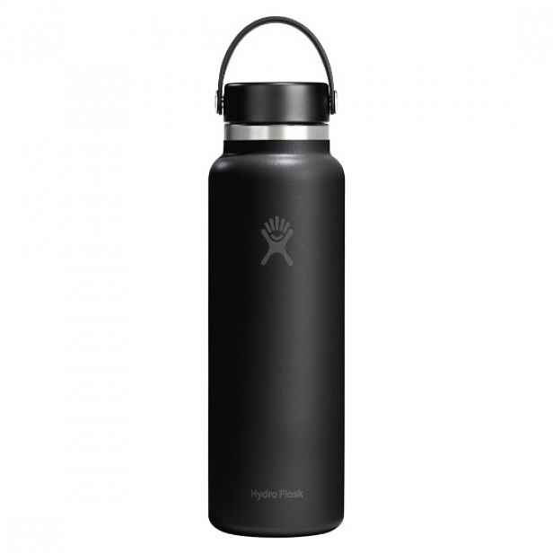 Láhev na vodu "Wide Mouth", nerezová ocel, 1,18 l, Black - Hydro Flask