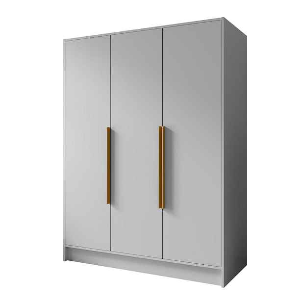 MASSENO ŠATNÍ SKŘÍŇ S OTOČNÝMI DVEŘMI BERON, 150/200/51 cm moderní 3dveřová, bílá