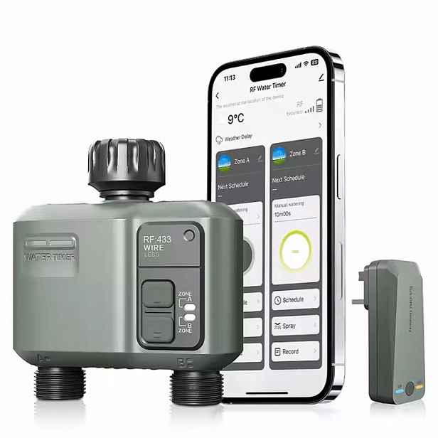 Ovladač zavlažování 2 výstupy Tuya WiFi RF433MHz Velký dosah Ineox SN-52