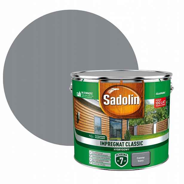 Sadolin Classic Impregnát na dřevo 9L Šedý Tmavý