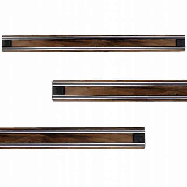 Bisbell Dřevěná magnetická lišta Ořechová na Nože 50 cm 500 mm