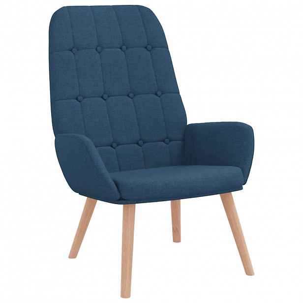 vidaXL Relaxační křeslo modré textil