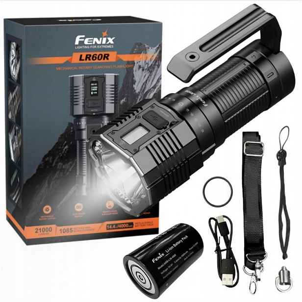 Led svítilna Fenix LR60R 21 000 lumenů 1085 metrů Sada