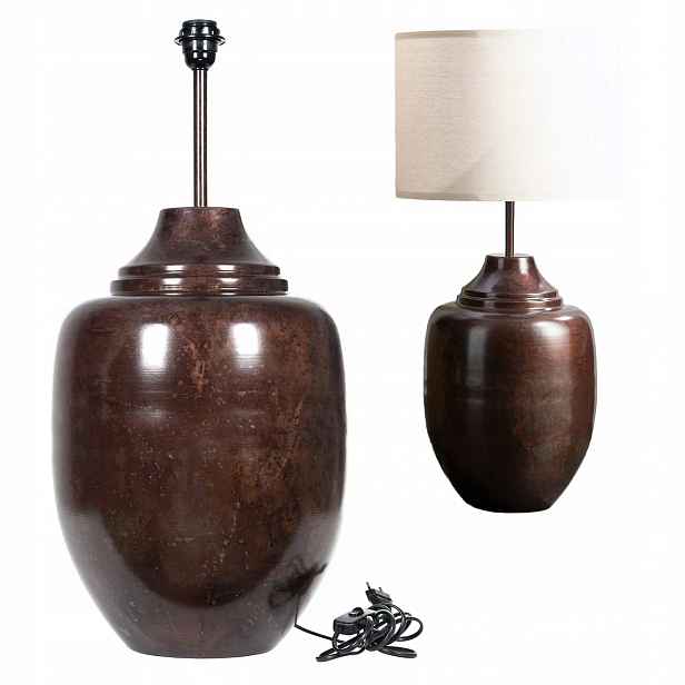 Podlahová Lampa Na Čtení 71 cm E27 loftová stojící, hnědá, velká