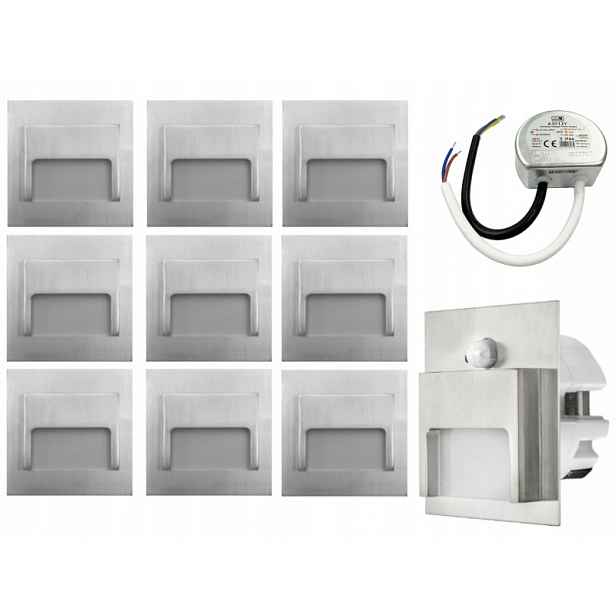 Sada osvětlení schodů Halogen Led 10x senzor