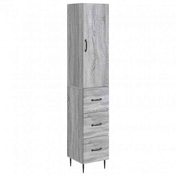 vidaXL Sada skříněk 2 ks 33 x 34,5 x 90 cm Kompozitní dřevo