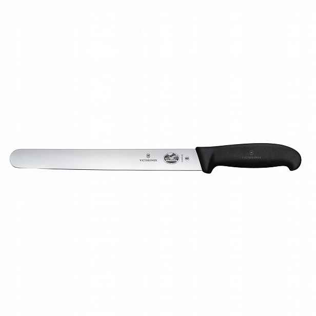 Nůž na plátkování Victorinox Fibrox 25 cm, široké ostří Nsf, černý