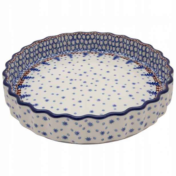 Tartovač Nádobí 24 cm Umělecká keramika Bolesławiec dek 0339 Vánoční Stromky