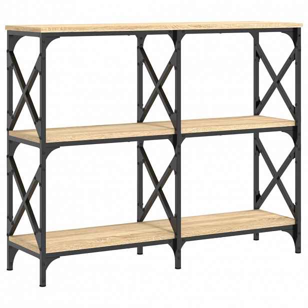 vidaXL Konzolový stolek dub sonoma 100 x 28 x 80,5 cm kompozitní dřevo