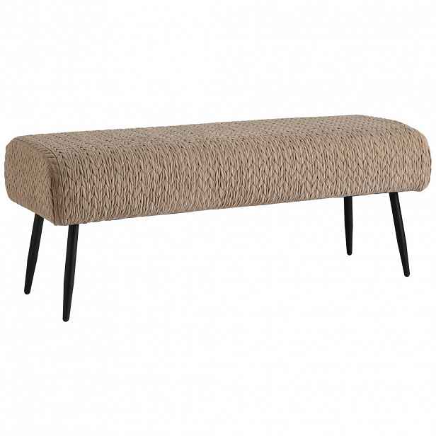 MID.YOU TABURETOVÁ LAVICE, kov, textil, kompozitní dřevo, 110/41/43 cm