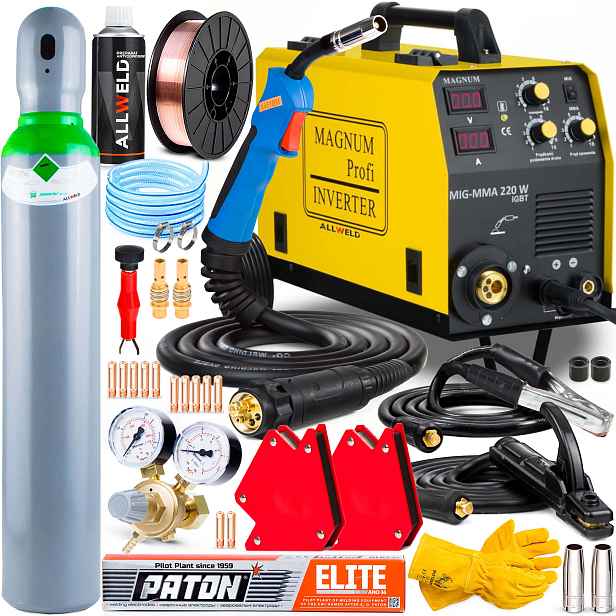 Invertorová Svářečka Invertorová Magnum Mig 220W Mma Alu 200A 230V Igbt Sada