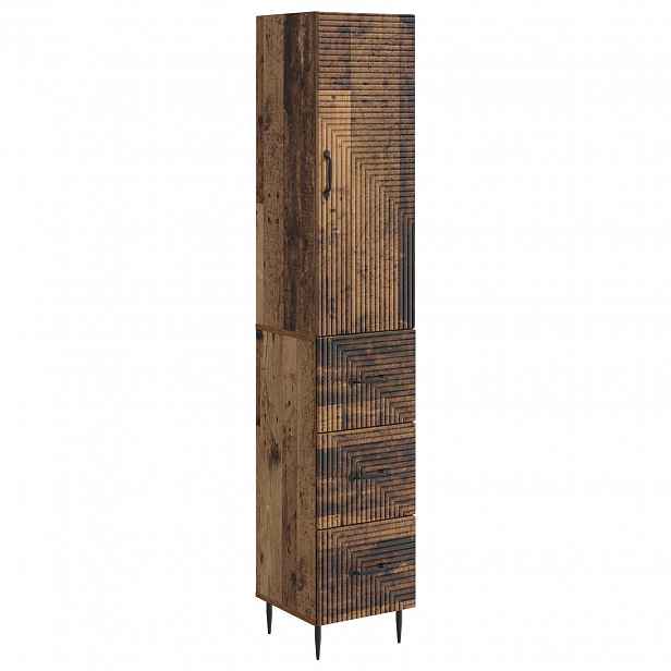 vidaXL Sada skříněk 2 ks 33 x 34,5 x 90 cm Kompozitní dřevo