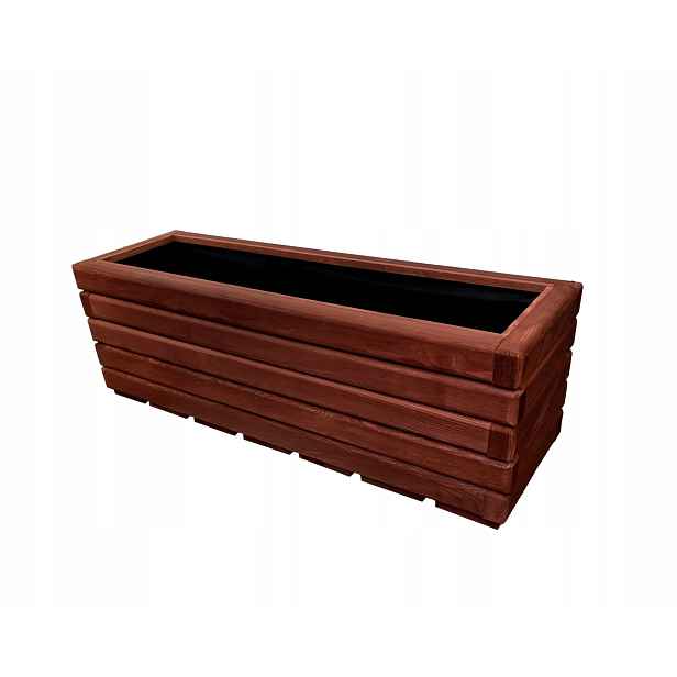 Aksamitka 80/25/30 cm Červená Zahradní květináč, dřevěný