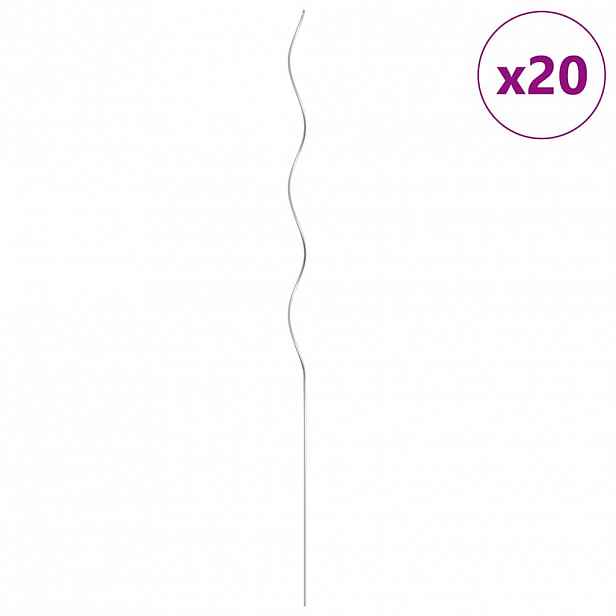 vidaXL 20 ks spirálové tyče k rostlinám 110 cm pozinkovaná ocel