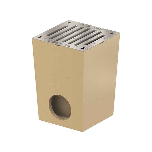 Vpust dvorní s pozinkovaným roštem ACO Self 250×250 mm