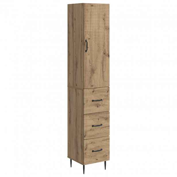 vidaXL Sada skříněk 2 ks 33 x 34,5 x 90 cm Kompozitní dřevo