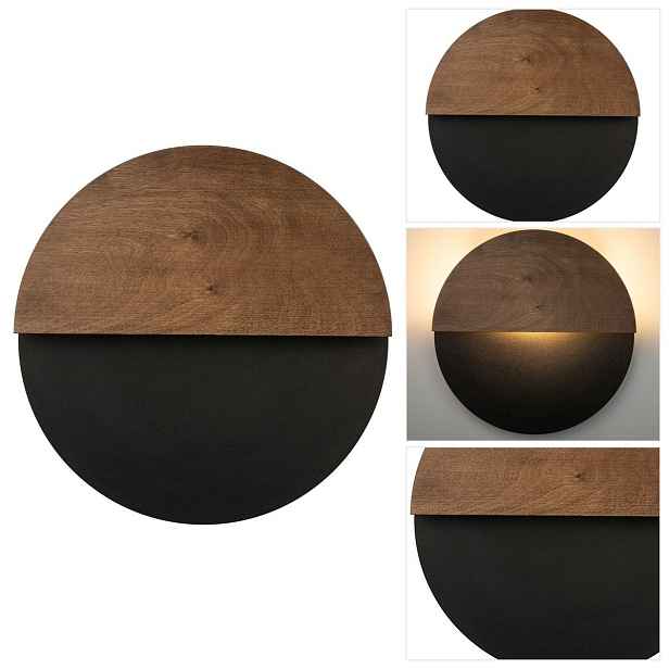 Hnědá nástěnná lampa Luna s měkkým světlem v ložnici Sigma Lighting