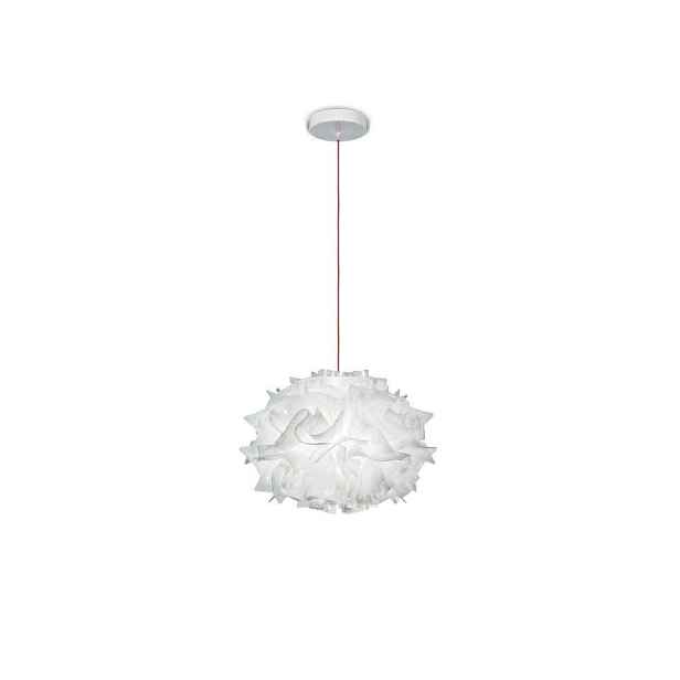 Závěsné stropní svítidlo bílá lustrová lampa do obývacího pokoje 32 cm