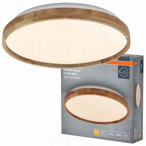 Stropní Svítidlo Led Stropní Svítidlo Nástěnné svítidlo Panel 16W 1000lm 3000K Dřevěné