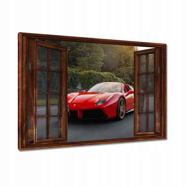 Obrazy 90x60 Červené Ferrari Cesta