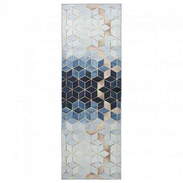 vidaXL Běhoun LESAKA Stříbrná 100 x 100 cm Diamantový samet