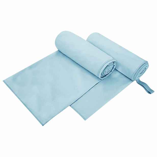 vidaXL Sportovní osušky 2 ks Modrá 200 x 100 cm Polyester a polyamid